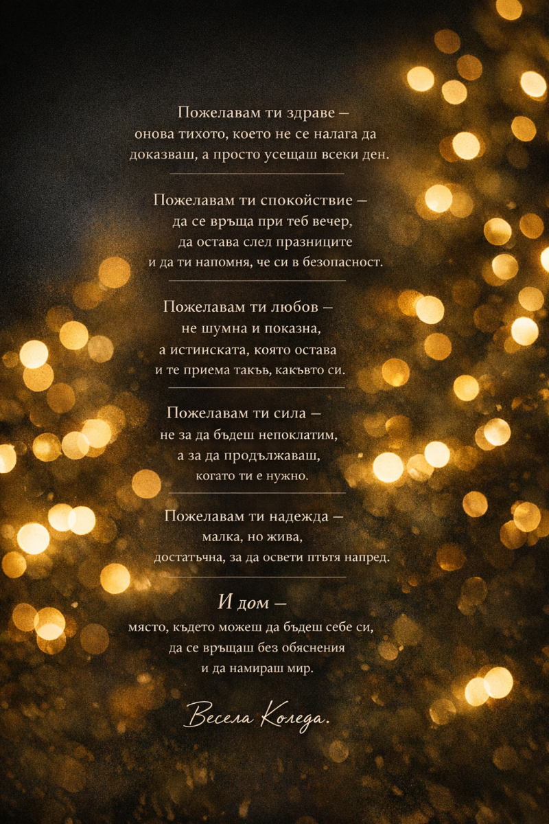 пожелание за Коледа