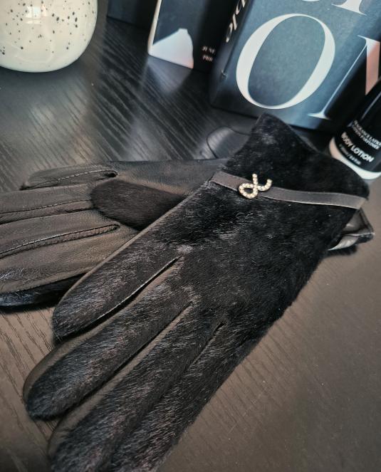 Луксозни дамски кожени ръкавици NOIR LUXE - 5
