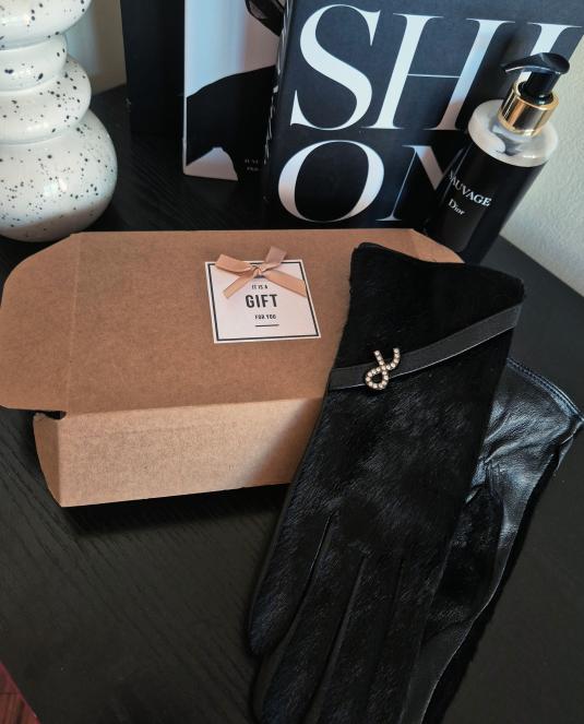 Луксозни дамски кожени ръкавици NOIR LUXE - 3