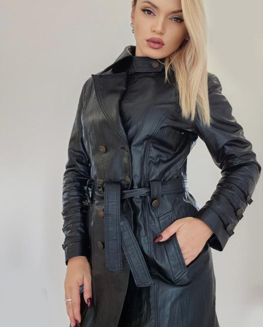 Дамски кожен тренч - Ексклузивна колекция
