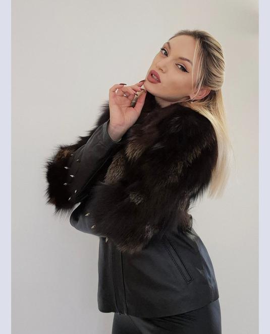 дамско кожено яке - 4