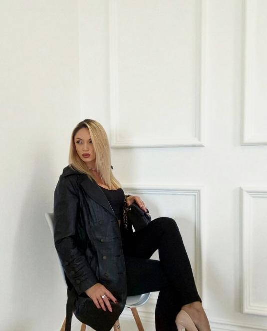 дамски кожен тренч - 8