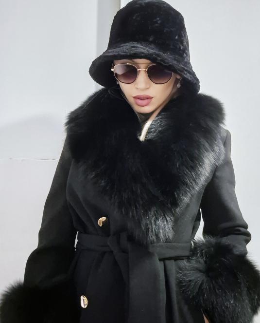 дамска кожена шапка - 1