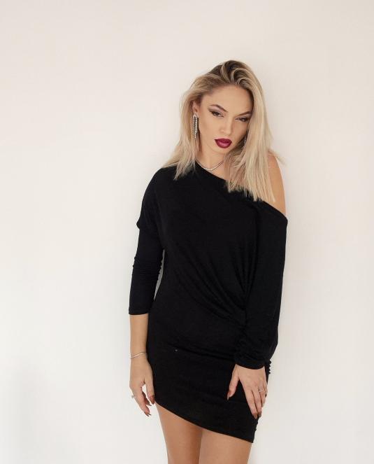 Черна рокля ASIMÉTRIA - 1