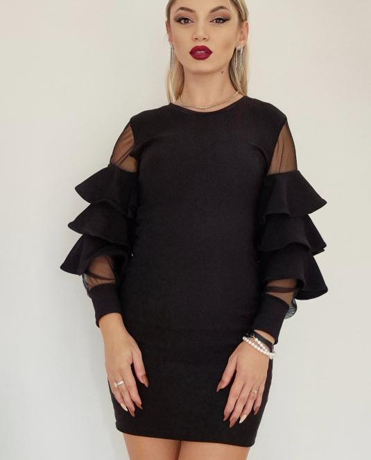 къса черна рокля - 5