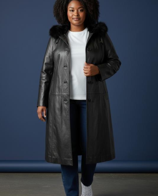 дамско кожено палто - 1