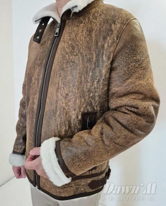 Мъжки кожух PILOT BROWN