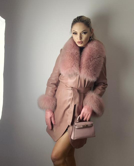 дамско кожено палто - 5