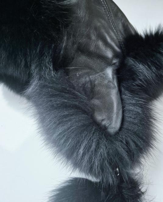 дамска кожена шапка - 14