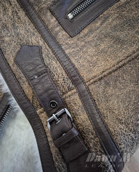 мъжки кожух естествена кожа - 9