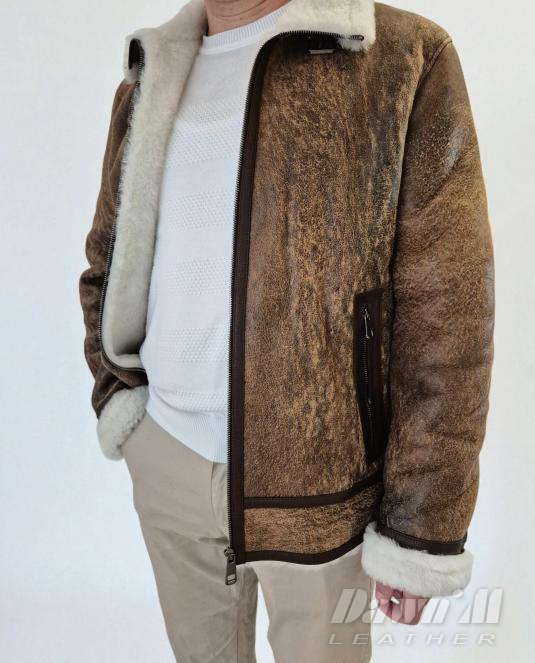 мъжки кожух естествена кожа - 4