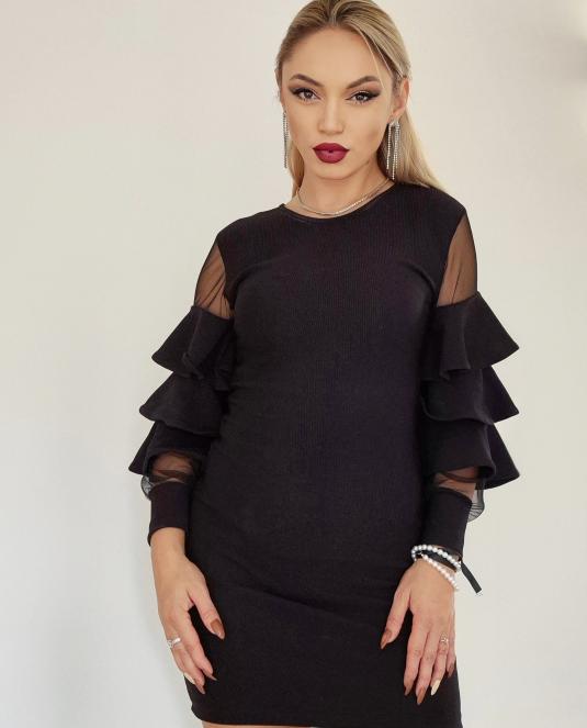 къса черна рокля - 4