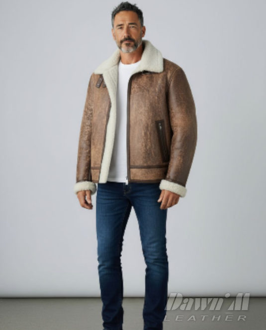 мъжки кожух естествена кожа - 7