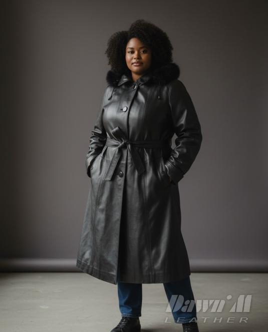 дамско кожено палто - 3