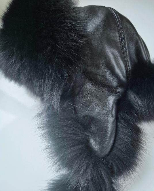 дамска кожена шапка - 11