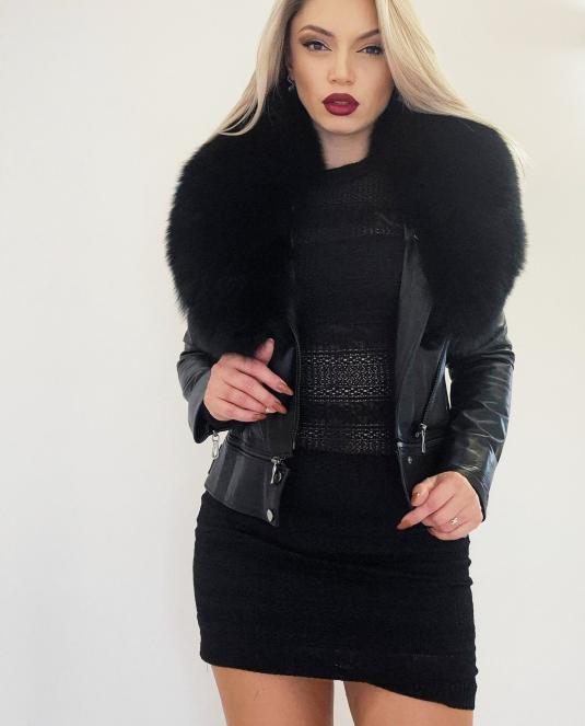 Дамско кожено яке SILK & FUR