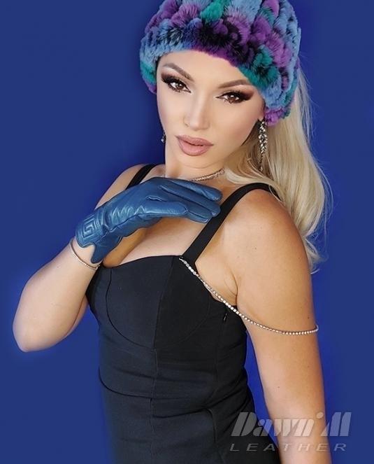 Лента за глава от естествена кожа Full color - 3