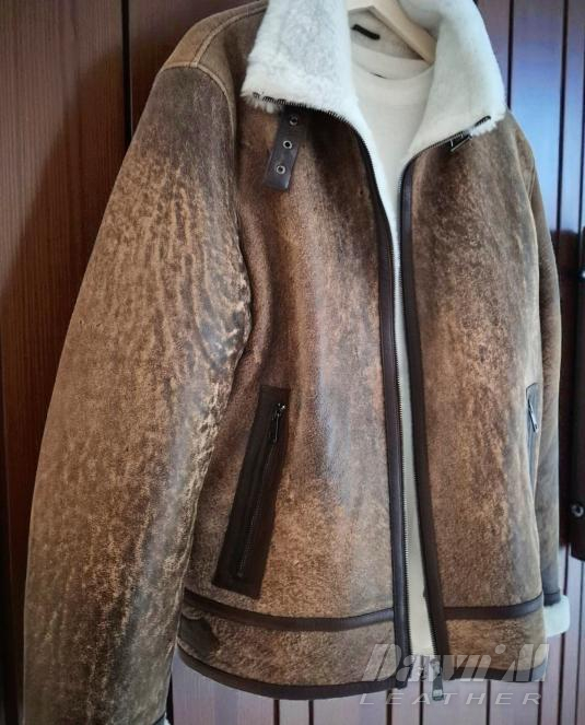 мъжки кожух естествена кожа - 5