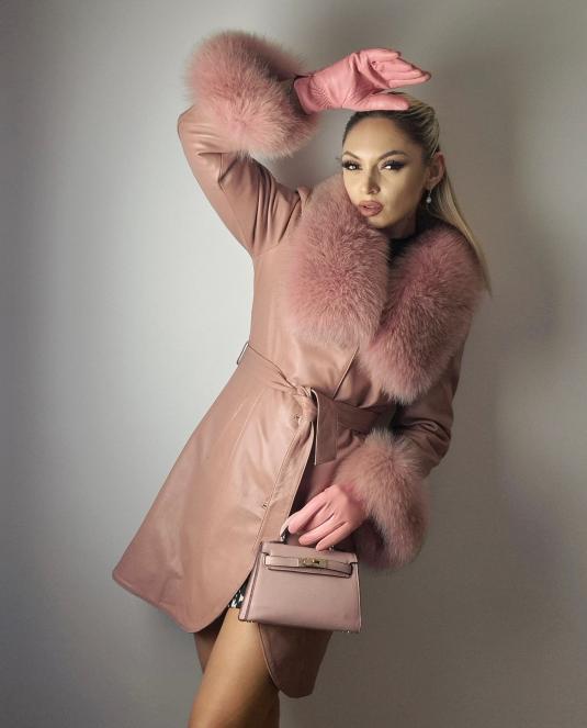 дамско кожено палто - 2