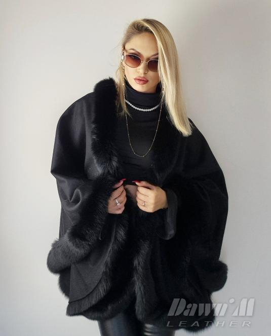 дамска пелерина от кашмир - 9