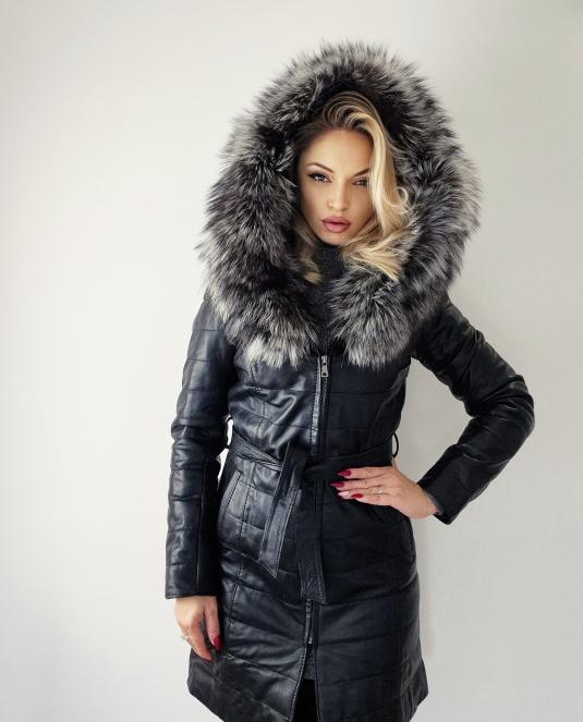 дамско кожено палто - 3