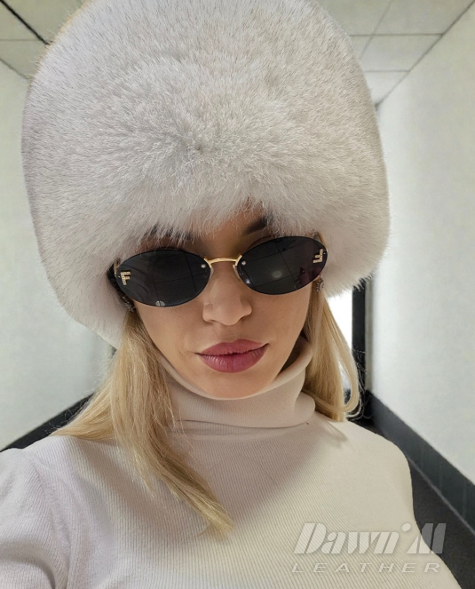 Луксозна дамска шапка от лисица Snow Fox Queen - 1