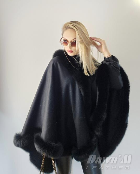 дамска пелерина от кашмир - 7