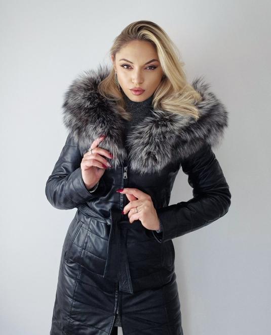 дамско кожено палто - 4