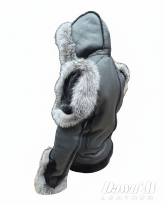 мъжки кожух естествена кожа - 5