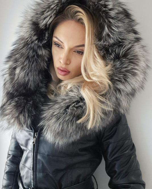 дамско кожено палто - 12