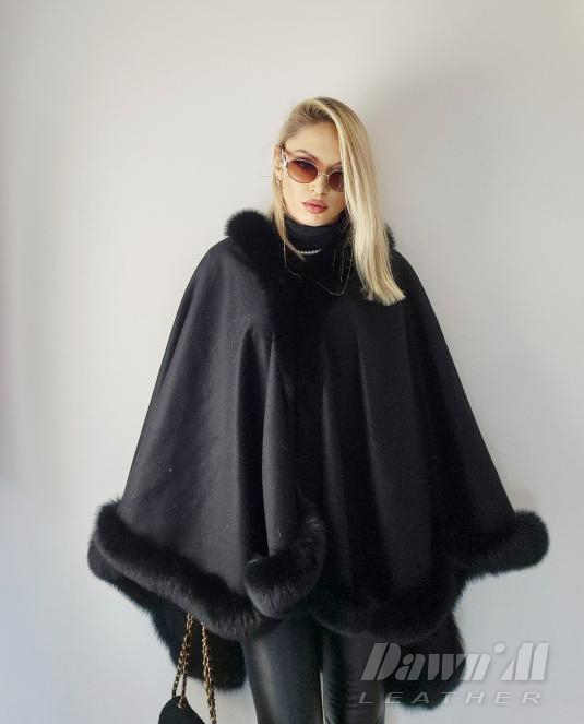 дамска пелерина от кашмир - 4