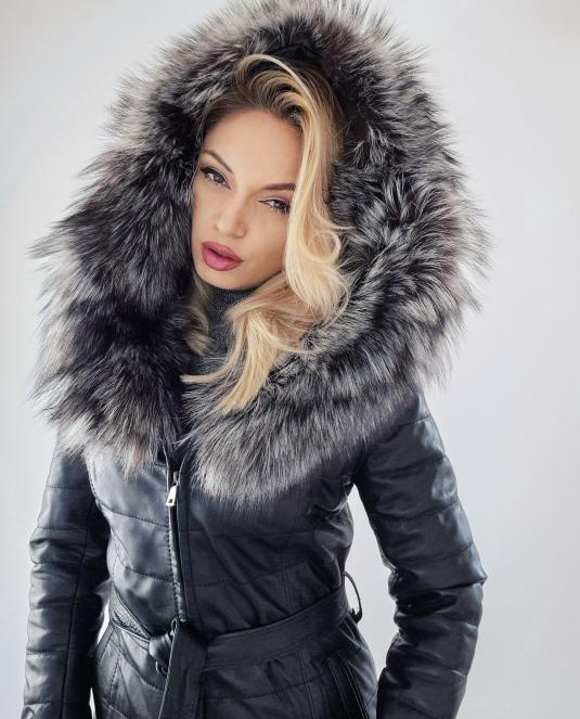 дамско кожено палто - 14