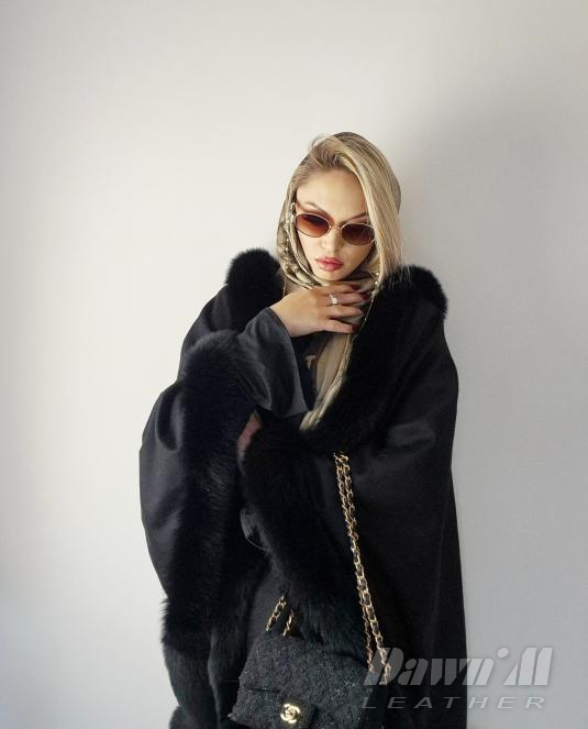 дамска пелерина от кашмир - 14