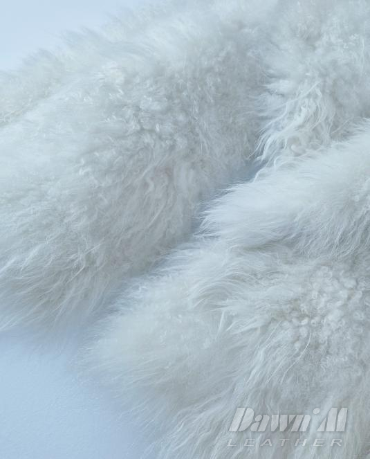 бял кожух естествена кожа - 11