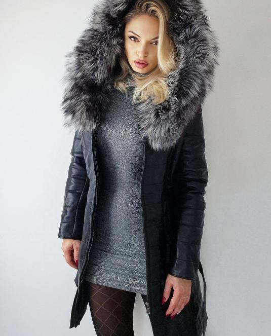 дамско кожено палто - 5