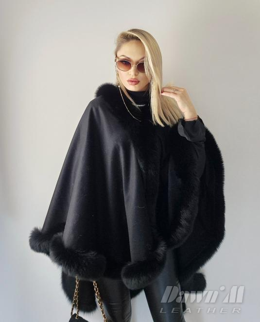 дамска пелерина от кашмир - 5