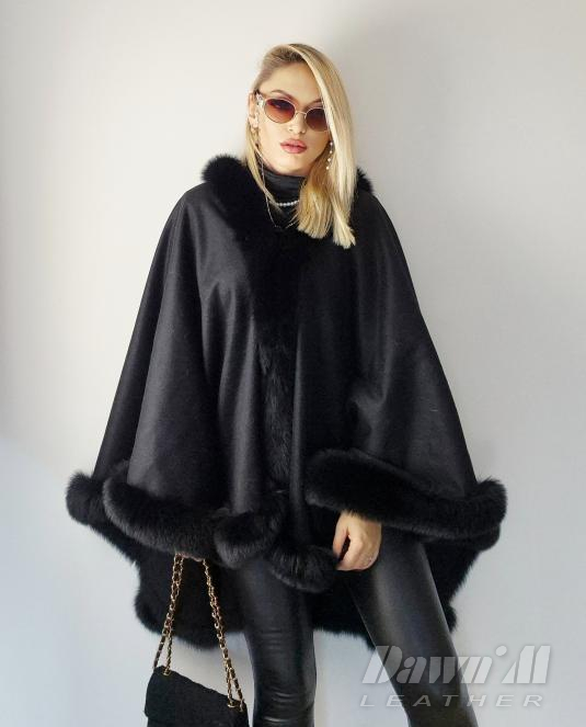 дамска пелерина от кашмир - 3