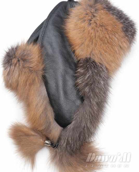 дамска кожена шапка - 4