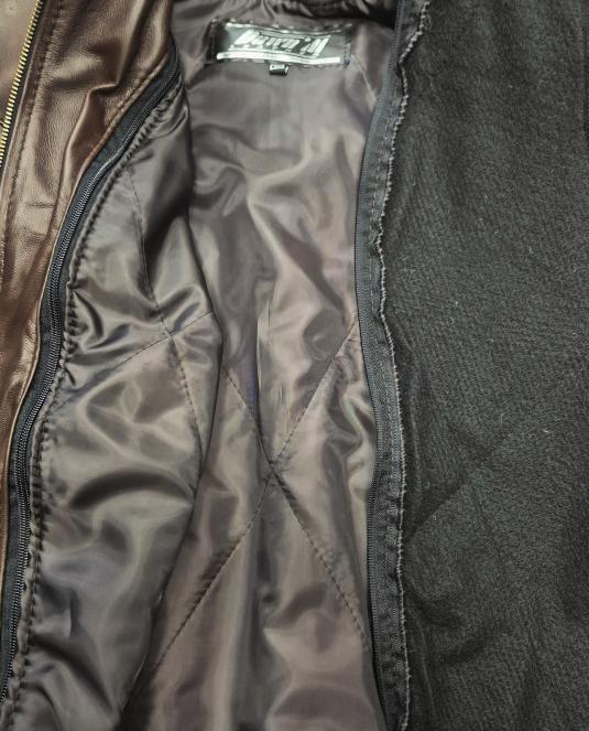 Мъжко кожено яке - 102 кафяво - 8