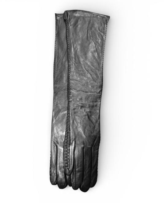 дълги дамски кожени ръкавици - 1