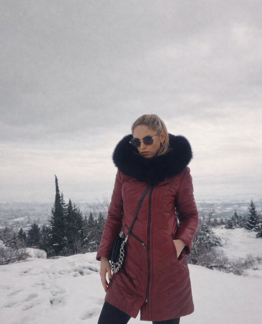 дамско кожено палто - 4