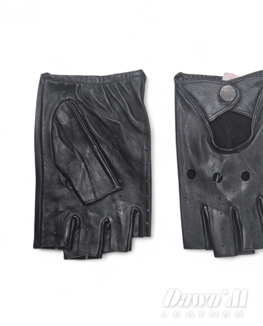 мъжки кожени ръкавици без пръсти - 1