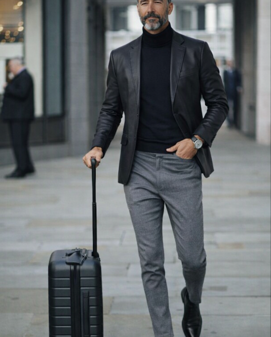 Мъжко кожено сако SIGNATURE