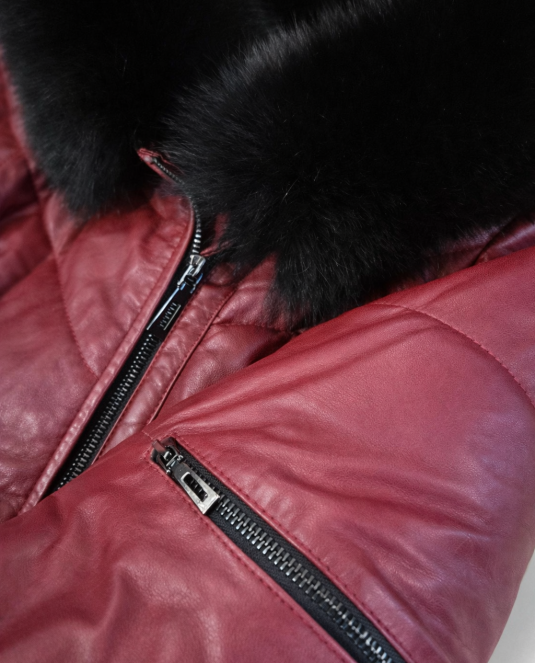 дамско кожено палто - 2