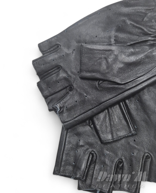 мъжки кожени ръкавици без пръсти - 2