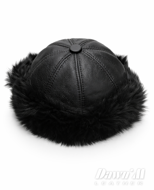 Дамска шапка агнешка кожа ARCTIC BLACK - 2