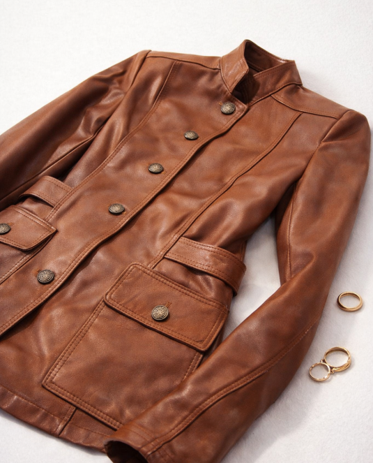 дамско кожено сако - 6