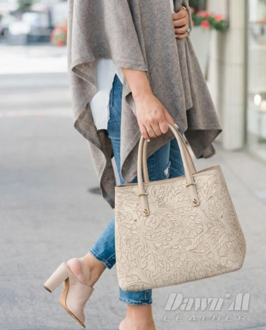 Дамска кожена чанта VANILLA