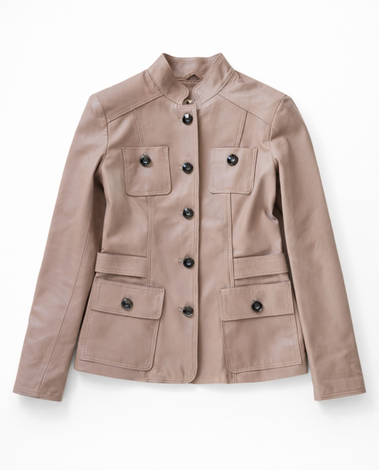 дамско кожено сако - 6