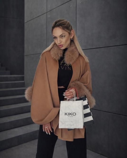 кашмирена пелерина с лисица - 1